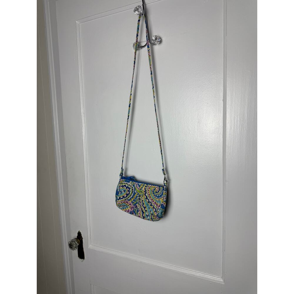 Y2K Vera Bradley Capri Blue Crossbody Bag Colorful Nostalgia 00s Retired - Picture 2 of 6